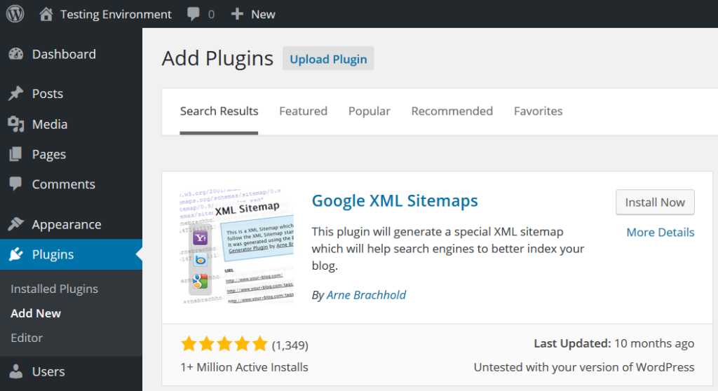 Cara Install Plugin Google XML Sitemaps Generator