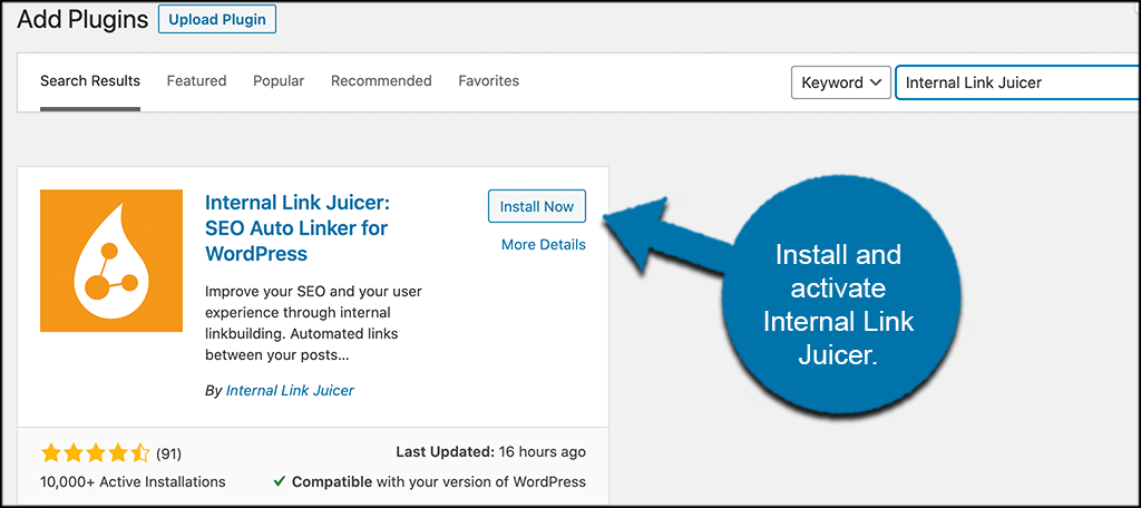 Cara Install Plugin Internal Links Juicer WordPress