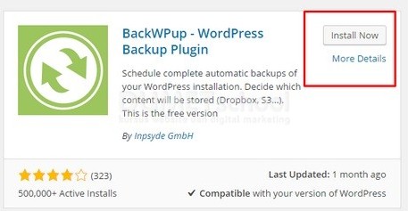 Cara Install Plugin BackWPup
