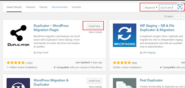 Cara Install Plugin Duplicator WordPress 2