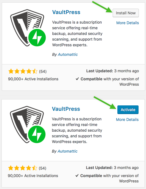 Cara Install plugin VaultPress WordPress 3